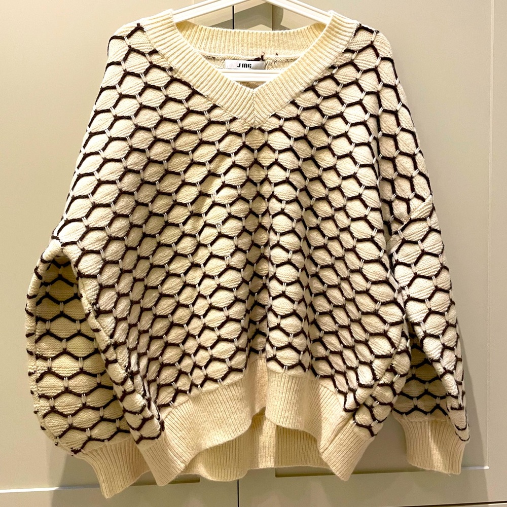 New Van Wave Mixed Sweater - S/M/ Ivory